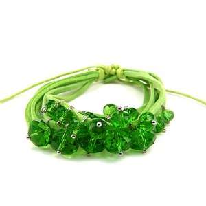  Green Captivating Bead Multi Strand Bracelet Jewelry