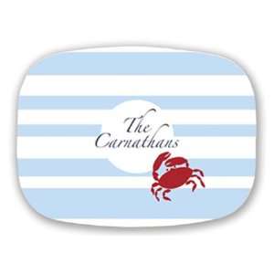  Preppy Plates   Personalized Platters (Rugby Crab Name 