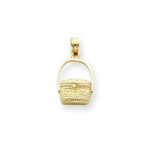  14k Medium Nantucket Basket Pendant   Measures 20.9x10.8mm 