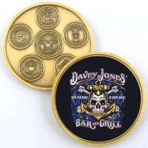  NAVY DAVEY JONES BAR AND GRILL CHALLENGE COIN YP668 