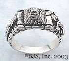 Silver Pyramid Ring, Egyptian Jewelry, Isis and Osiris, Egyptian Gods 