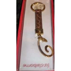   Claiborne Leather Initial (C) Keychain, NIP, (Bronze) 