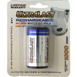 UltraLast D Rechargeable Battery 9000mAh NiMH 1.25V 1pk  