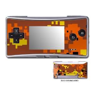  Digital Orange Camo Design GameBoy Micro Decorative Protector Skin 