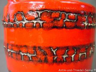 STEULER German Art Pottery 70s red Vase Jug 20,5 cm 8  