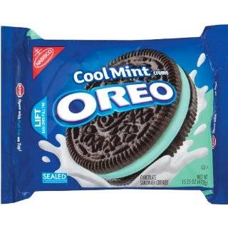 Oreo Mint Creme Oreo Cookie, 15.25 Ounce Package (Pack of 4) by Oreo