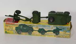 MILITARY DINKY TOYS 697 25 PDR FIELD GUN GIFT SET LAST  