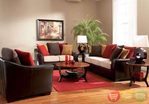 Loose Pillow Casual Sofa & Love Seat Living Room Set  