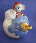 christmas mouse musical jingle bells ceramic ornament figurine 