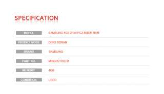 Samsung 4GB 2Rx4 PC3 8500R Server Ram  