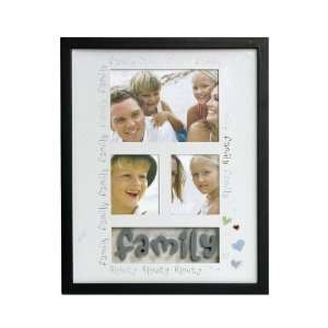  Font Collage Photo Frame in Black Finish   Family