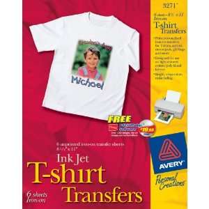  Avery T shirt Transfers for Inkjet Printers, 8.5 x 11 