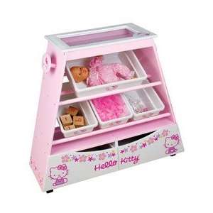   Kitty Storage Shelf w/ Bins   Color Pink and White