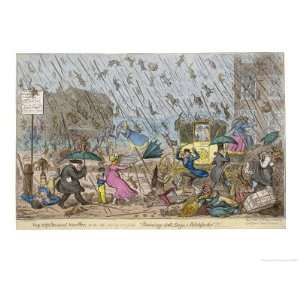  Raining Cats and Dogs, and Pitchforks Giclee Poster Print 