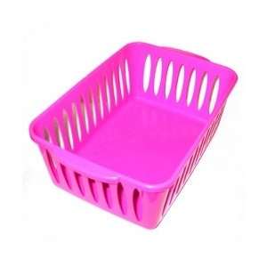 Plastic Ventilated Bathroom & Shower Basket in HOT PINK   8 x 11 x 4 