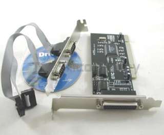 Serial RS232 DB9+Parallel Port 25 Pin Printer PCI Card  