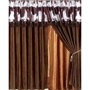   Western Cowskin Microsuede Curtain Panel Set 60 x 84