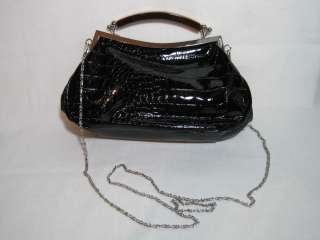   Purse Faux Croc with handle and Shoulder Chain Strap Handbag Bag