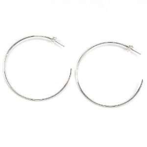  Barse Sterling Silver Post Hoop Earring, 5.0cm Jewelry