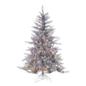 Pre Lit Designer Silver Ashley Spruce Artificial Christmas Tree 