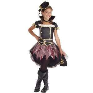   Party By Dreamgirl Pirate Princess Child Costume / Black   Size Small
