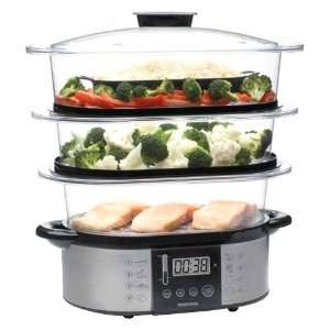  Programmable Vegetable Steamer, S/S, 3 tier   Toastess 