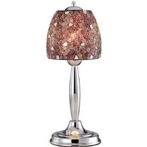 Musoke Table Lamp With Purple Mosaic Shade