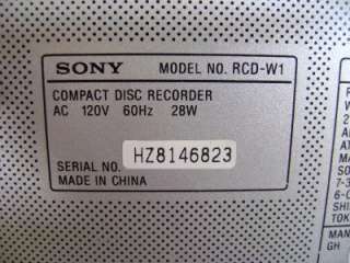 Sony Compact Disc Player & Recorder RCD W1  