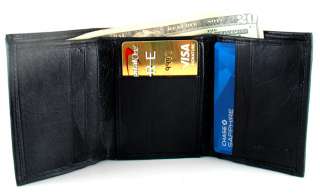   LEATHER TRI FOLD TRI FOLD FRONT ID WINDOW WALLET Style NoS790  