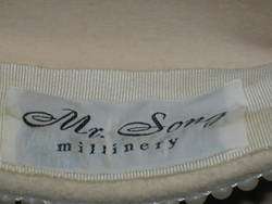 Vintage Mr Song Millinery Dress Hat White Church Hat  