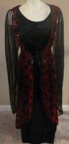   & Red Spider VAMPIRESS Stand Up Collar Costume Dress Size 6 8  