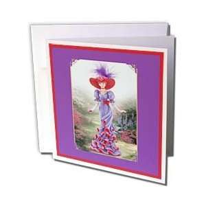 Designs Red Hat Themes   Lady in Red   Greeting Cards 6 Greeting Cards 