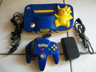 Nintendo 64 Pikachu Pokemon Blue & Yellow Plus 17 Games 045496850883 