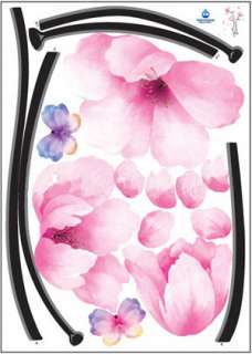 wall decor stickers wall peel stick removable big pink flower art