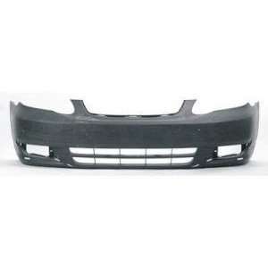   Toyota Corolla Primed Black Replacement Front Bumper Cover Automotive