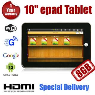 Android Tablet 7 inch Epad Netbook Ebook Reader Epad 4GB/8GB/16GB 3G 