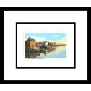  Old Stone Wharves, Rockport, Mass. Scenic Framed Art 