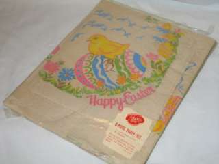   Easter Crepe Paper Luncheon Tablecloth Party Set Bunny Duck IOP  