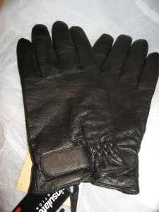 Mens Thinsulate Blk,Driving Leather Gloves,L Style 770  