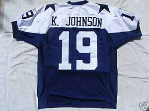 New K. JOHNSON #19 DALLAS COWBOYS Throwback NFL Jersey  