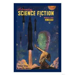  Astounding Science Fiction Space Fear Giclee Poster Print 