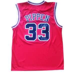  Scottie Pippen Chicago Bulls Jersey 6x CHAMPS Mounted COA Pippen 