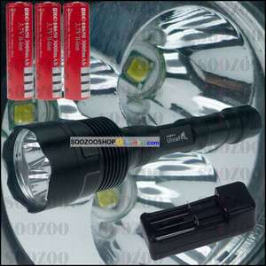   CREE XM L T6 LED Flashlight Torch Lamp Light Batteries&Charger  