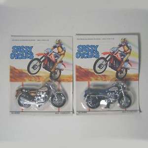 Paie of Vintage Kawasaki Motorcycles 4 Plastic Chrome  