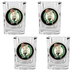  Boston Celtics Shot Glass   2 oz Square Shot Glass Set of 