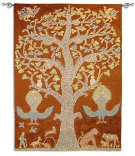 Temple Tree of Life Laos Mosaic Wall Hanging Tapestry  