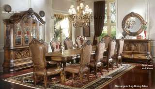 Renaissance Style 7PC Formal Dining Room Table Set  