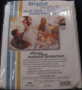 TWIN HEAVY FITTED VINYL MATTRESS COVER   ALLERGY SAFE  