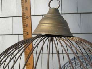   Antique Hendryx Brass Domed Bird Cage 29 Tall Patented 1905  