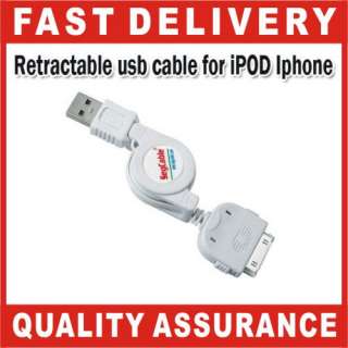 USB DATA SYNC RETRACTABLE CHARGER CABLE for iPOD iPHONE 4/3G/3GS/2G 